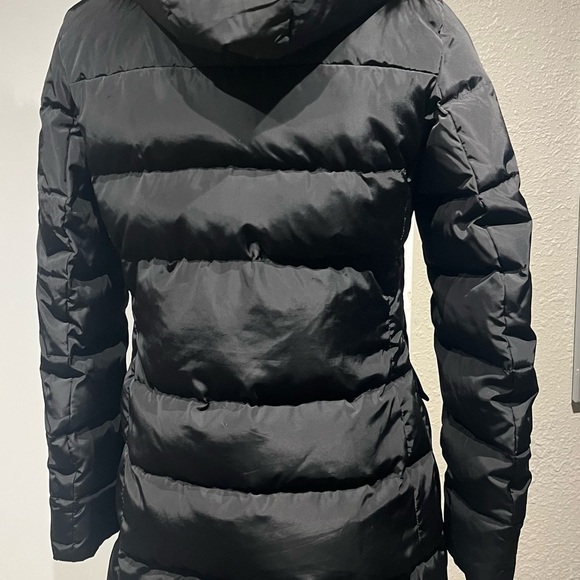 MICHAEL Michael Kors Black Puffer Jacket Mid-Length Belted - Picture 14 of 16